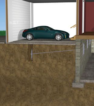Graphic depiction of a street creep repair in a McDonough home